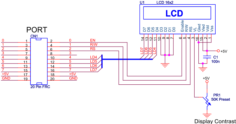 hd44780 lcd pinout