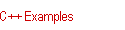 C++ Examples